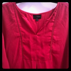 Lane Bryant pink blouse with neck accent 26/28